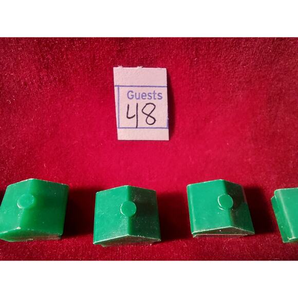 Monopoly Replacement Pieces including 24 Hotels - 48 Houses - 2 Dice - 8 Tokens - Picture 4 of 16